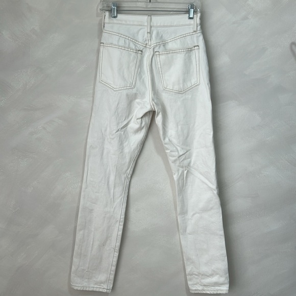 WARDROBE.NYC High-rise straight-leg jeans white size 26 made in USA - Picture 10 of 11